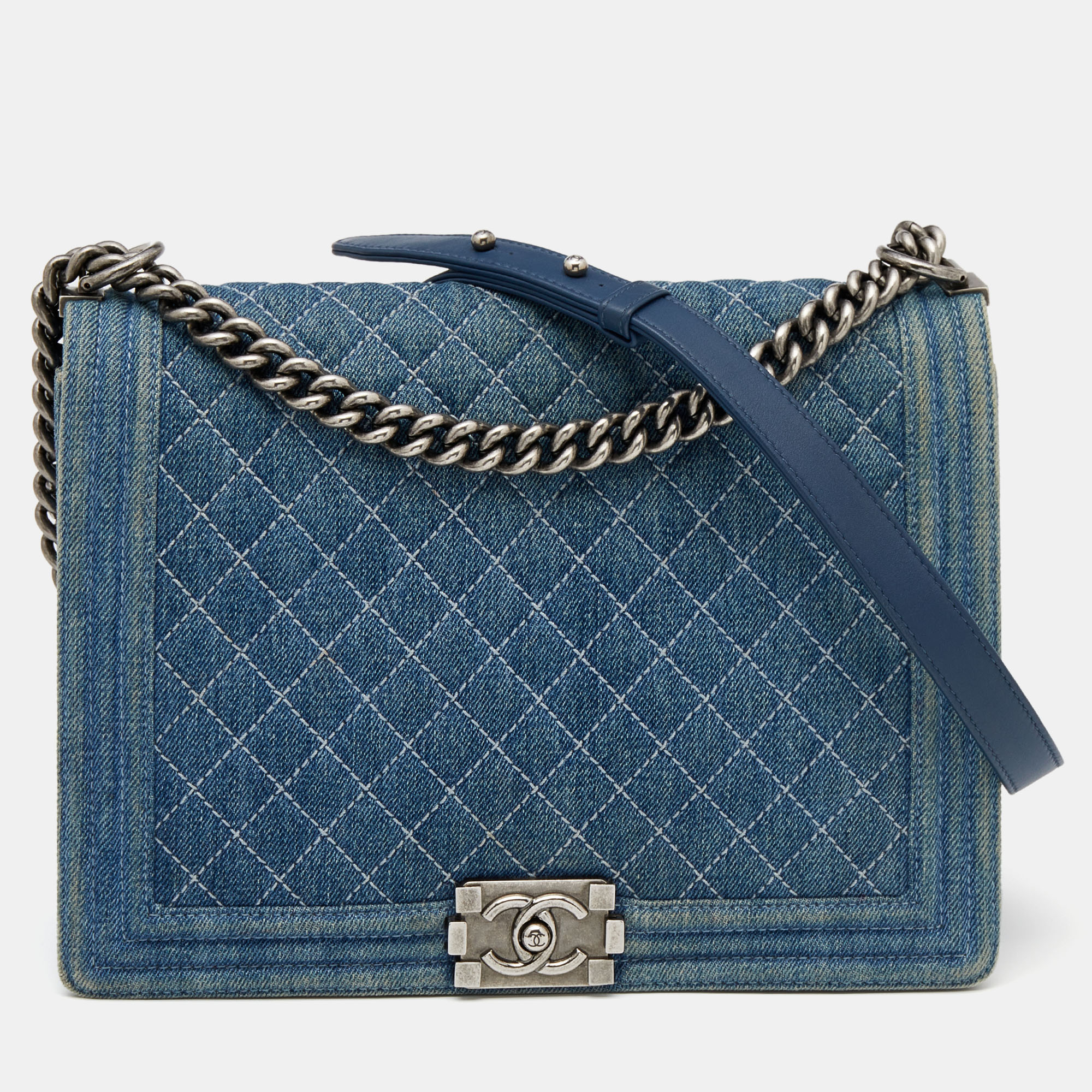 Chanel Boy Large Denim Blue