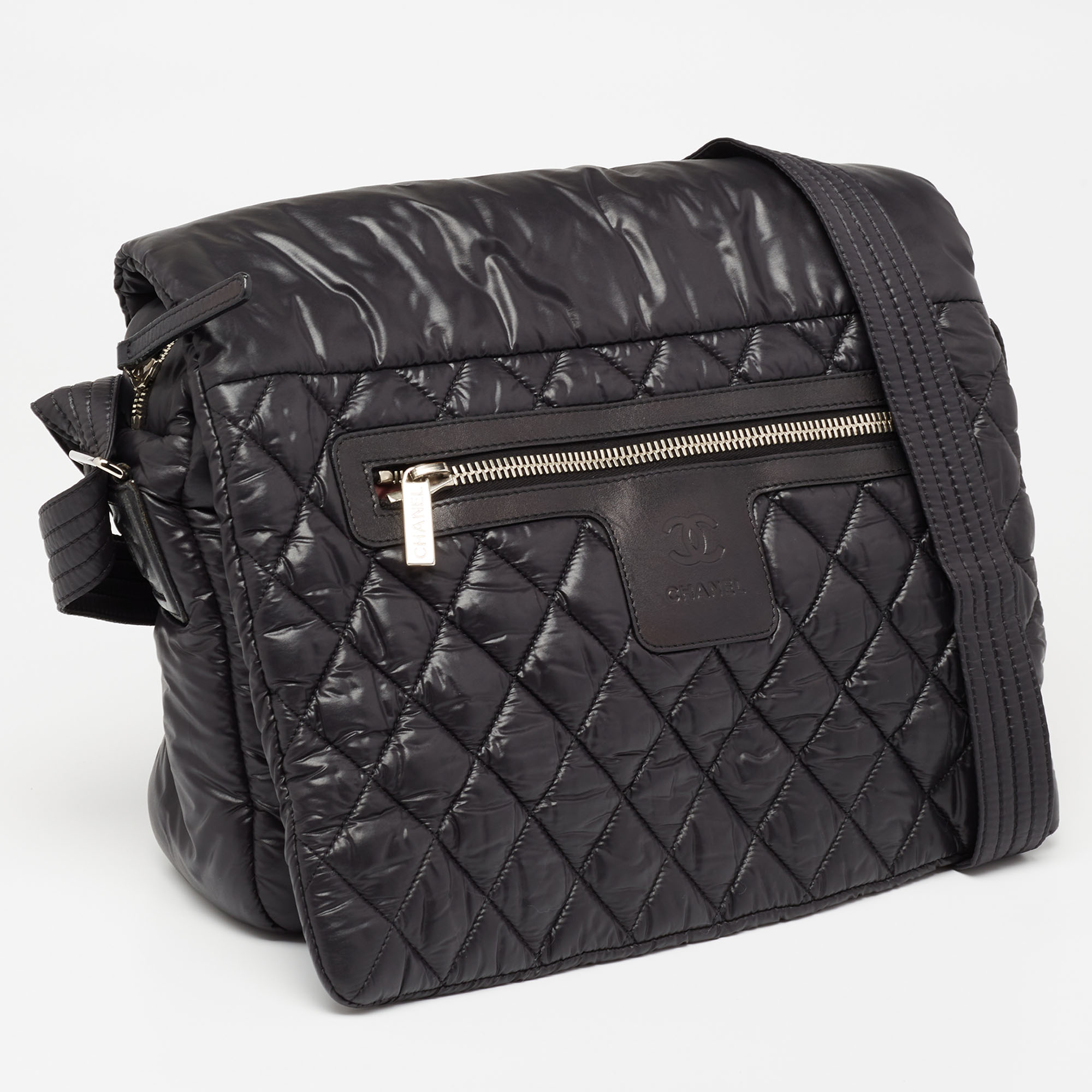 Chanel Black Quilted Nylon Coco Cocoon Messenger Bag