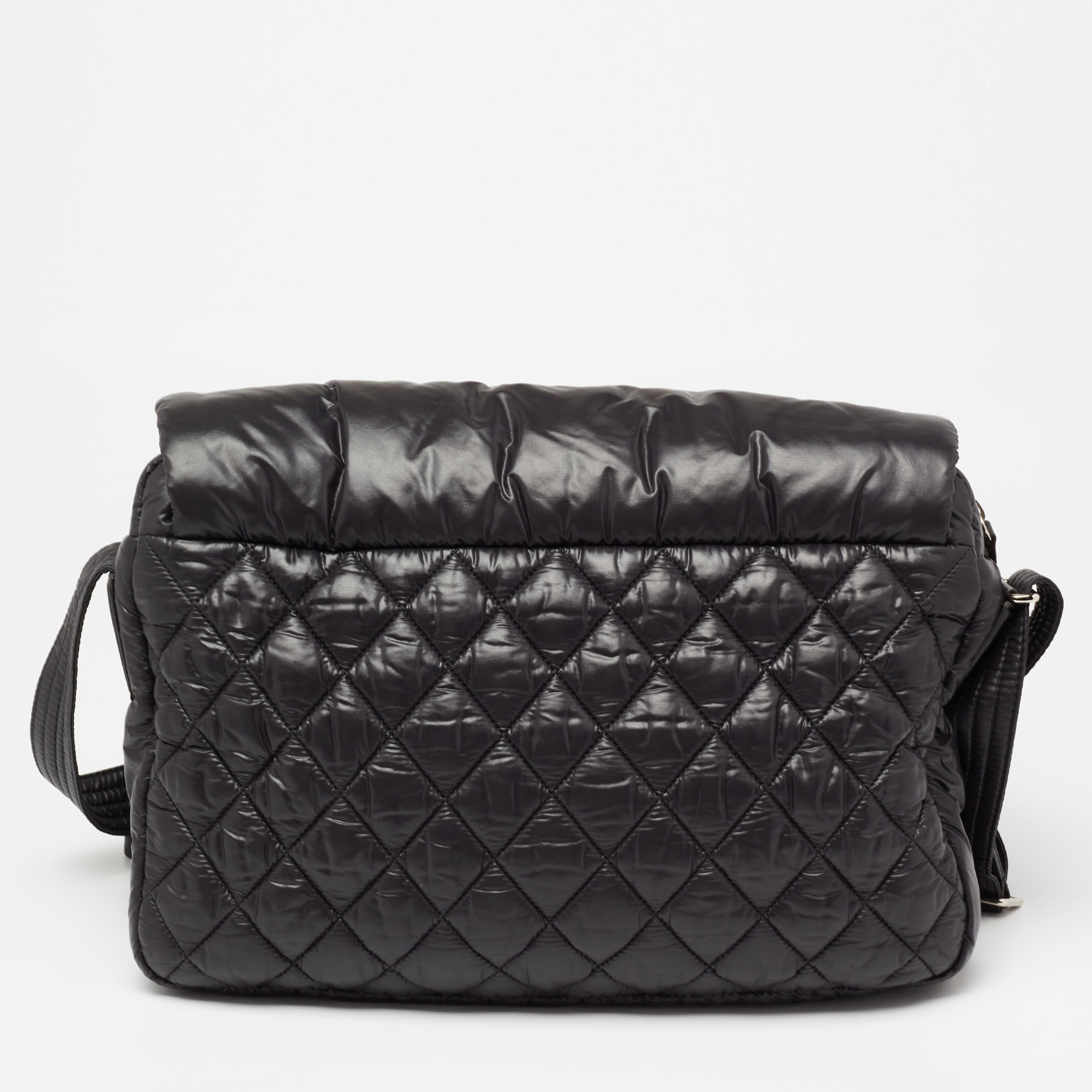 Chanel Black Quilted Nylon Coco Cocoon Messenger Bag