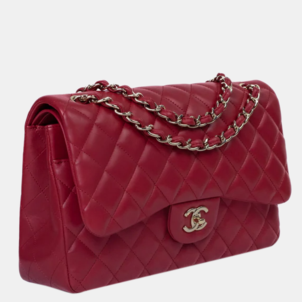 

Chanel Red Quilted Leather Classic Double Flap Bag
