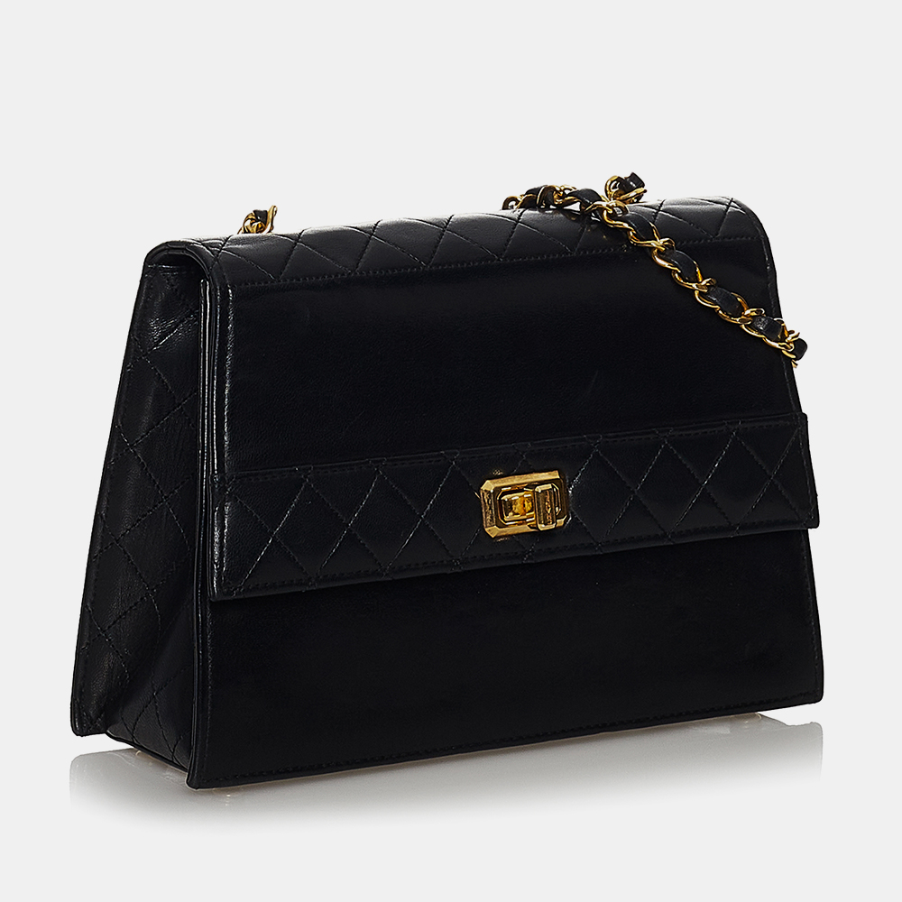 

Chanel Black CC Timeless Lambskin Leather Flap Bag