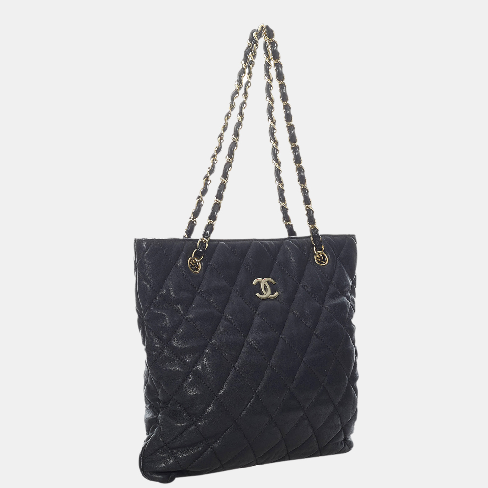 

Chanel Black CC Timeless Lambskin Leather Tote Bag