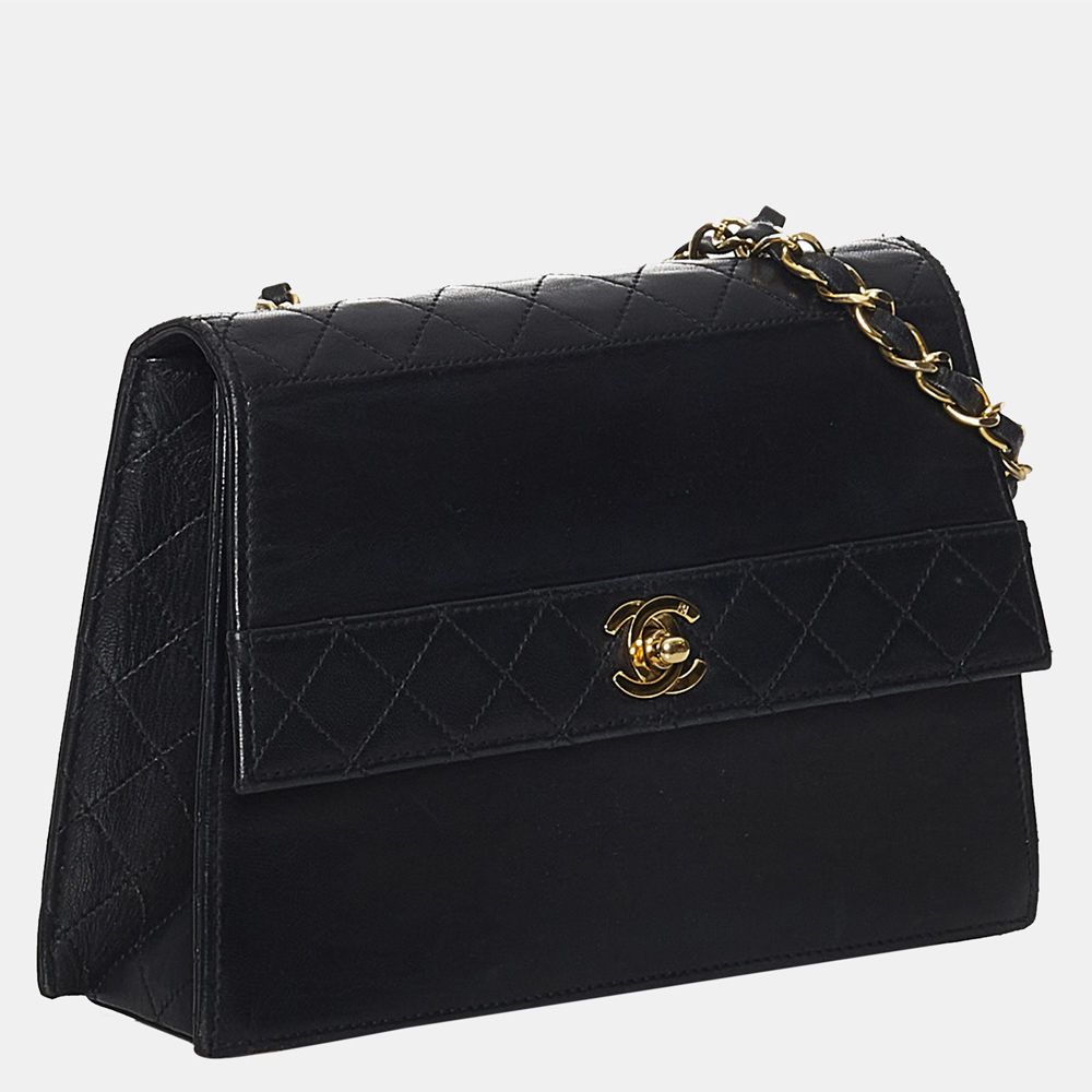 

Chanel Black Timeless CC Lambskin Leather Flap Bag