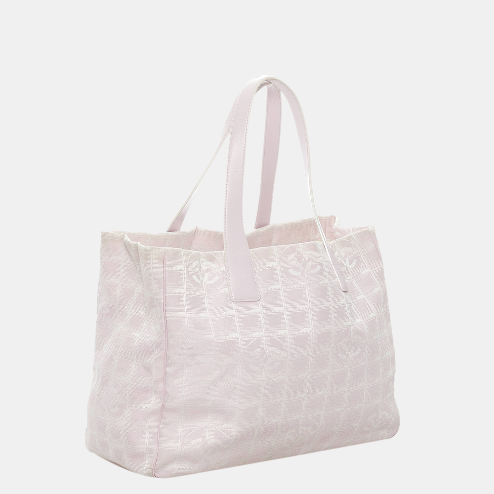 

Chanel Pink New Travel Line Nylon Tote Bag