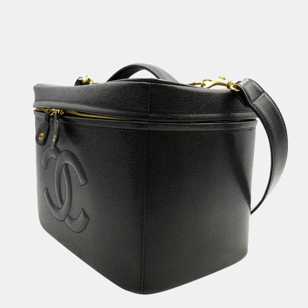 

Chanel Black Leather CC Vanity Bag Shoulder Bag