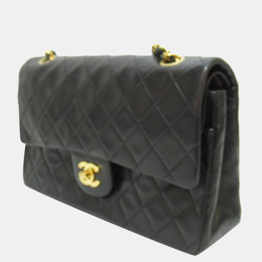 

Chanel Black Leather Classic Medium Double Flap Bag