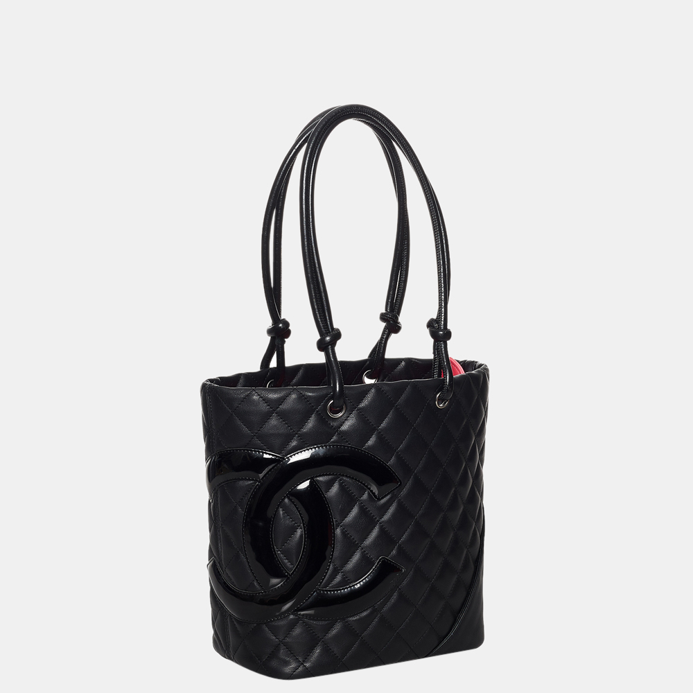 

Chanel Black Cambon Ligne Lambskin Leather Tote Bag