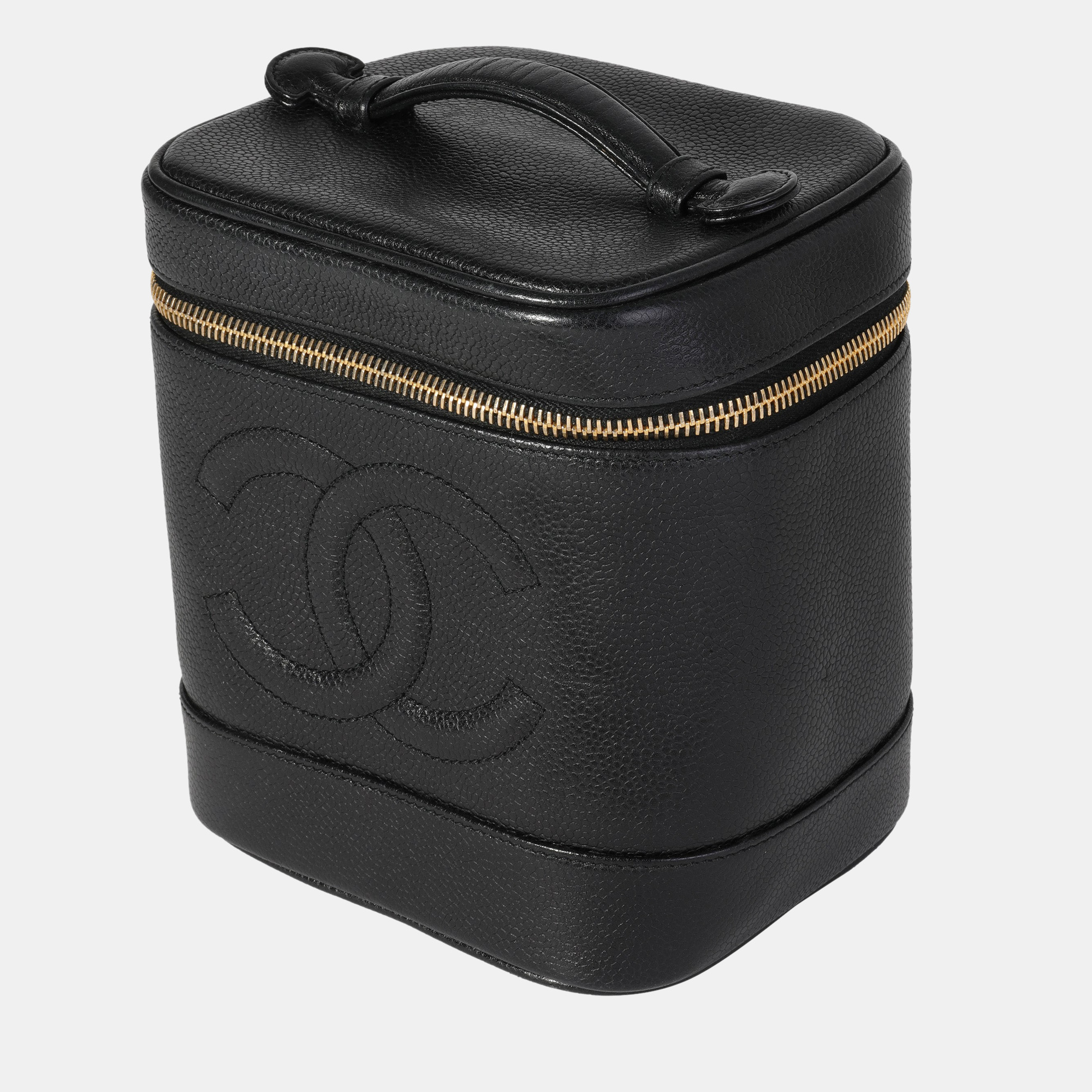 

Chanel Vintage Black Caviar CC Vanity Case