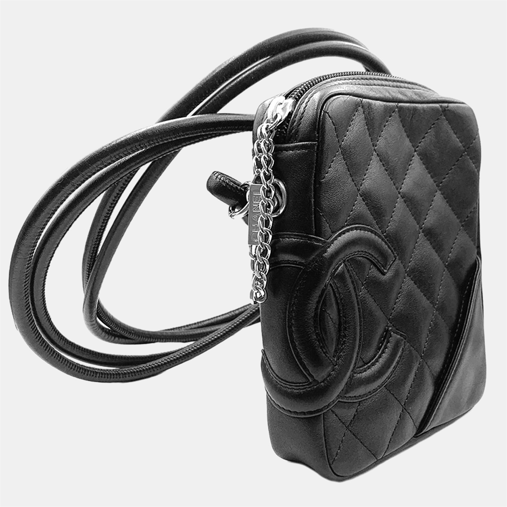 

Chanel Black Leather Cambon Line Mini Shoulder Bag