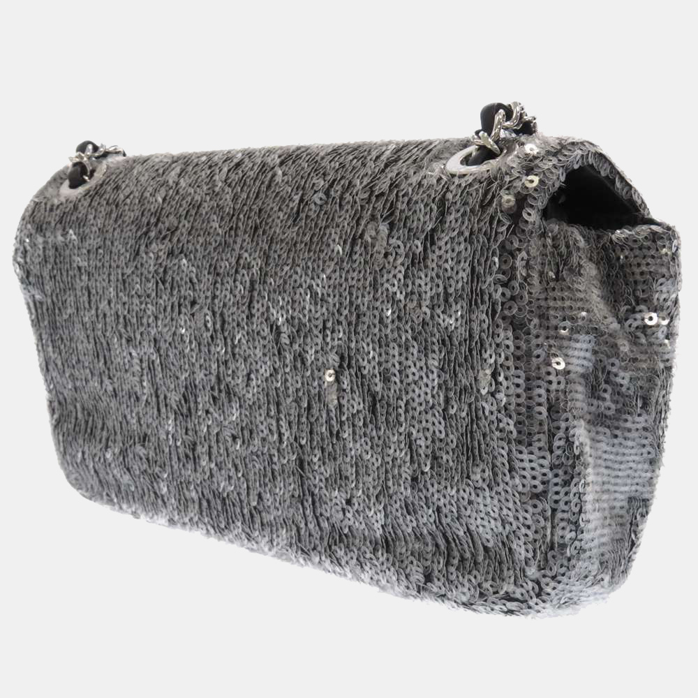 

Chanel Silver Sequin Flap Bag