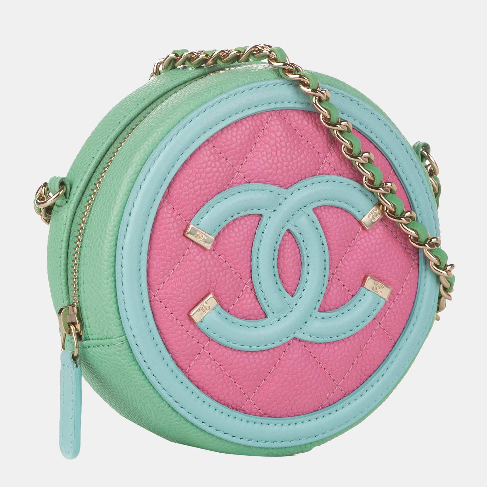 

Chanel Multicolor CC Filigree Caviar Leather Crossbody Bag