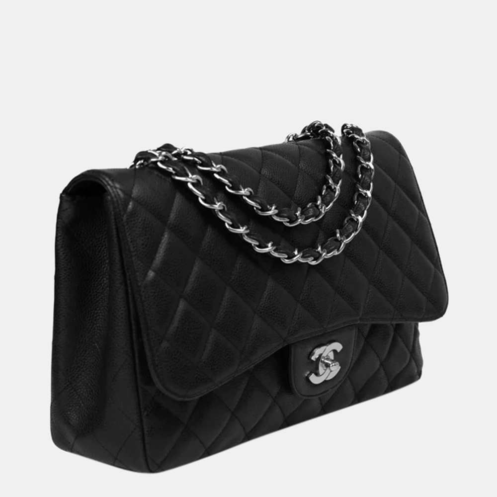 

Chanel Black Leather Jumbo  Timeless Shoulder Bag