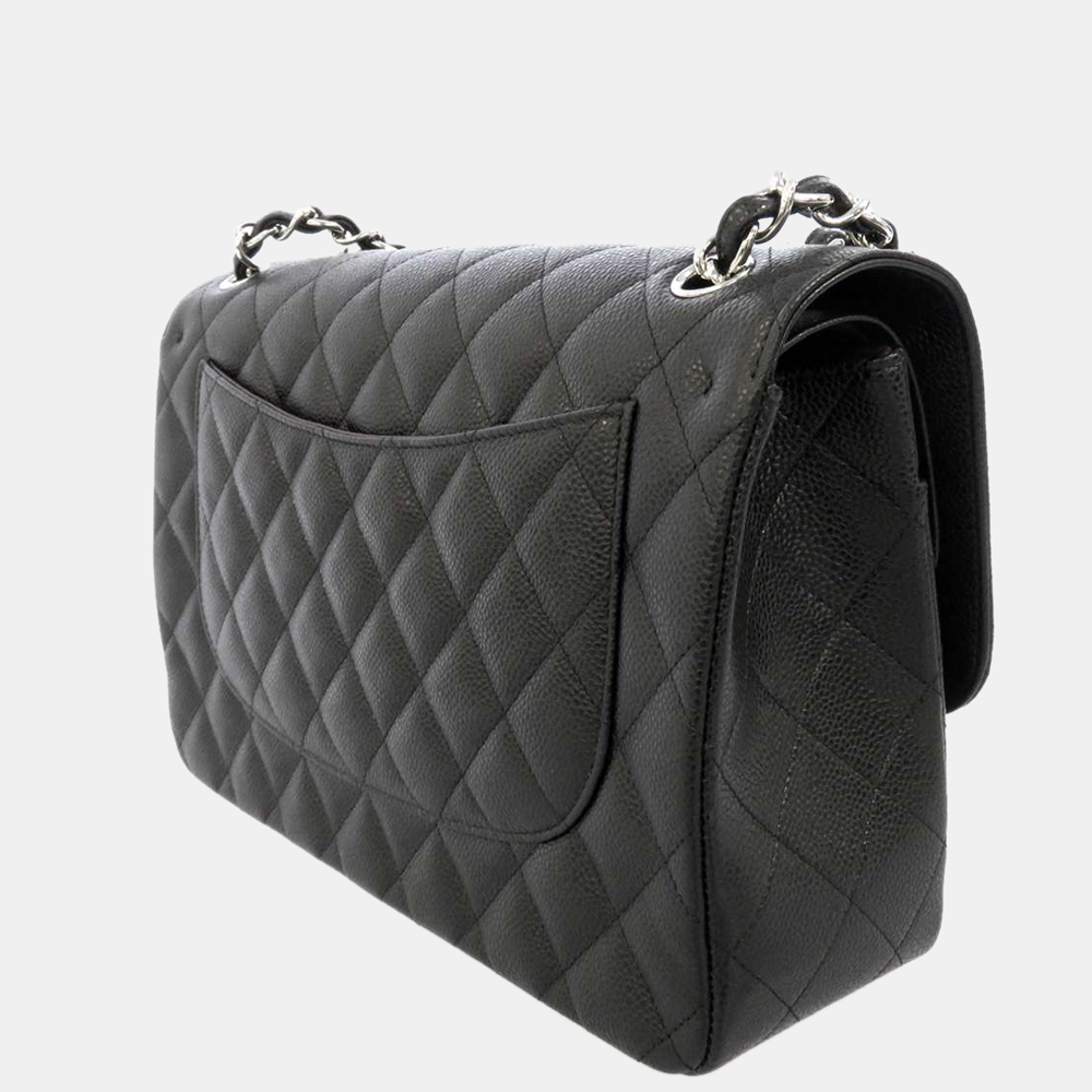

Chanel Black Caviar Leather Classic Jumbo Double Flap Bag