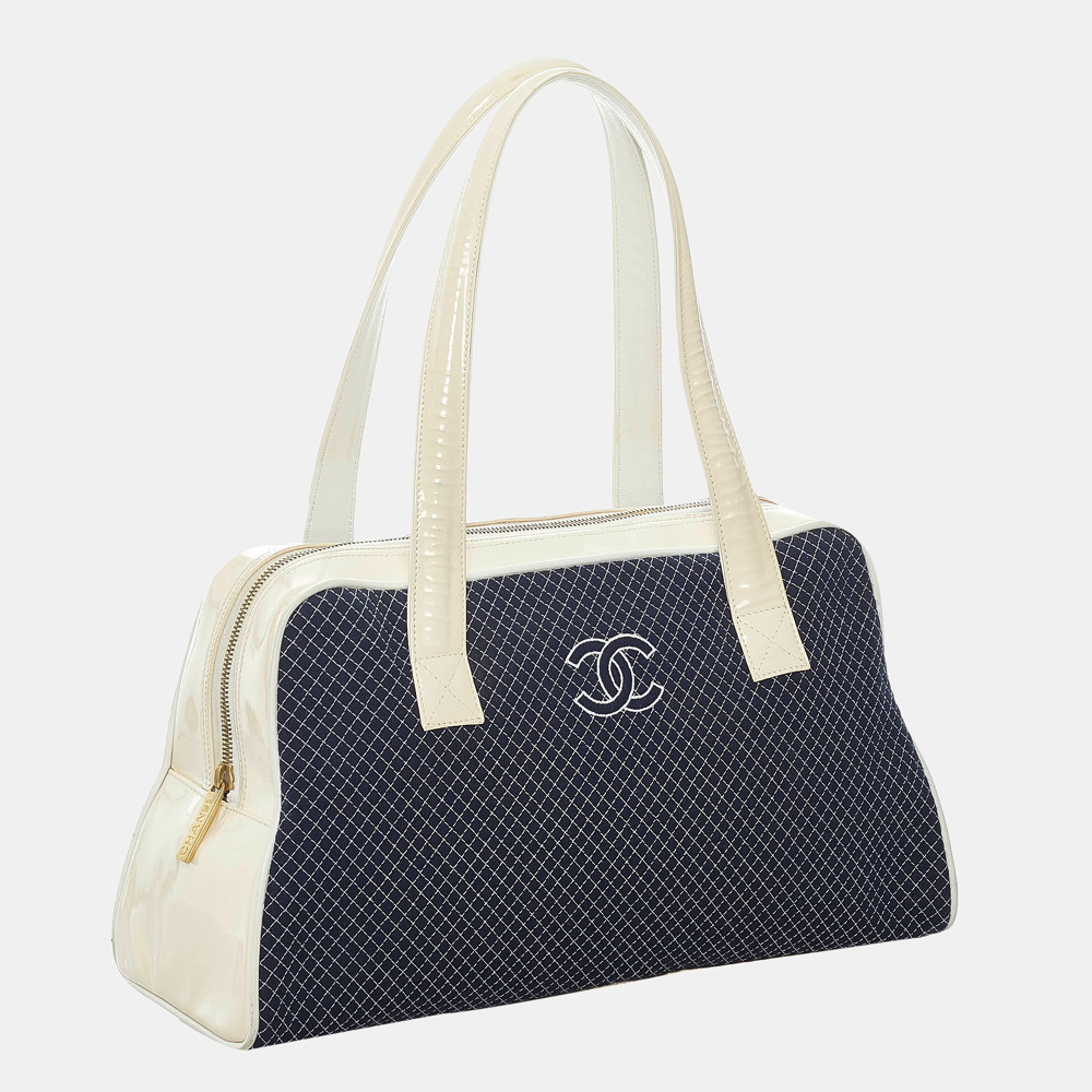 

Chanel Blue/White CC Denim Handbag
