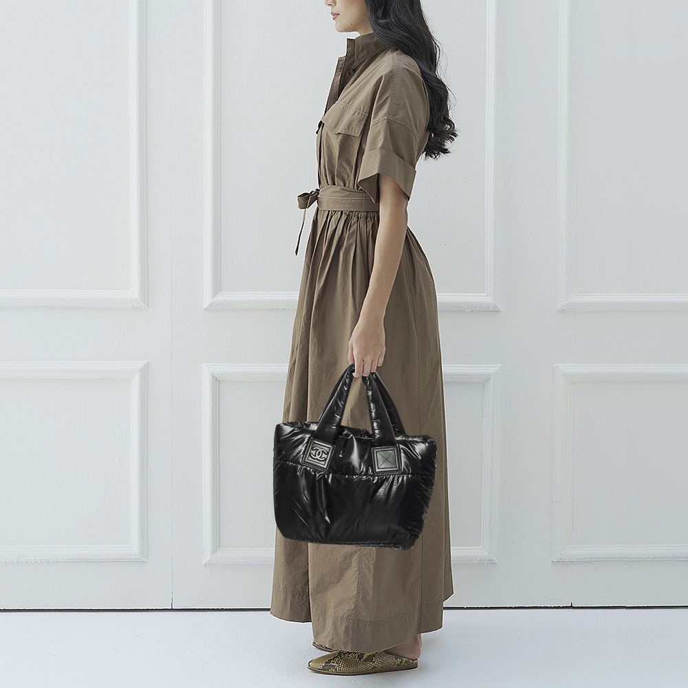 

Chanel Black Nylon Coco Cocoon Bag