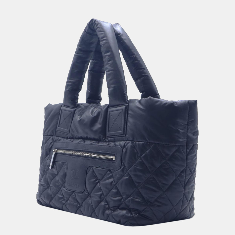 

Chanel Blue Quilted Nylon Coco Cocoon Tote Bag, Black