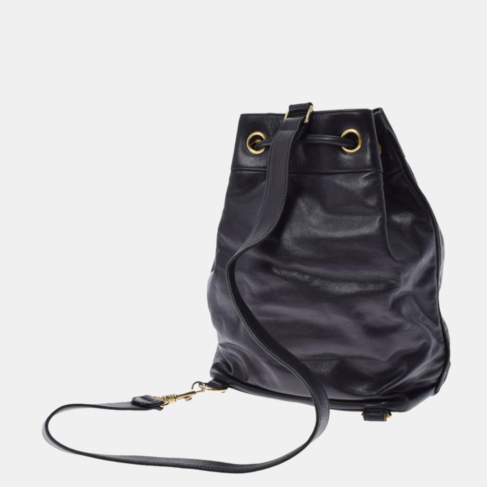

Chanel Black Lambskin Leather CC Backpack