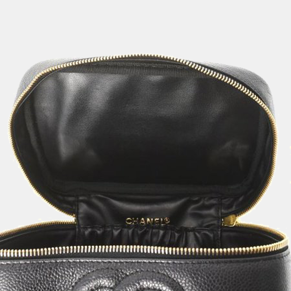 

Chanel Black Leather vintage Vanity Case