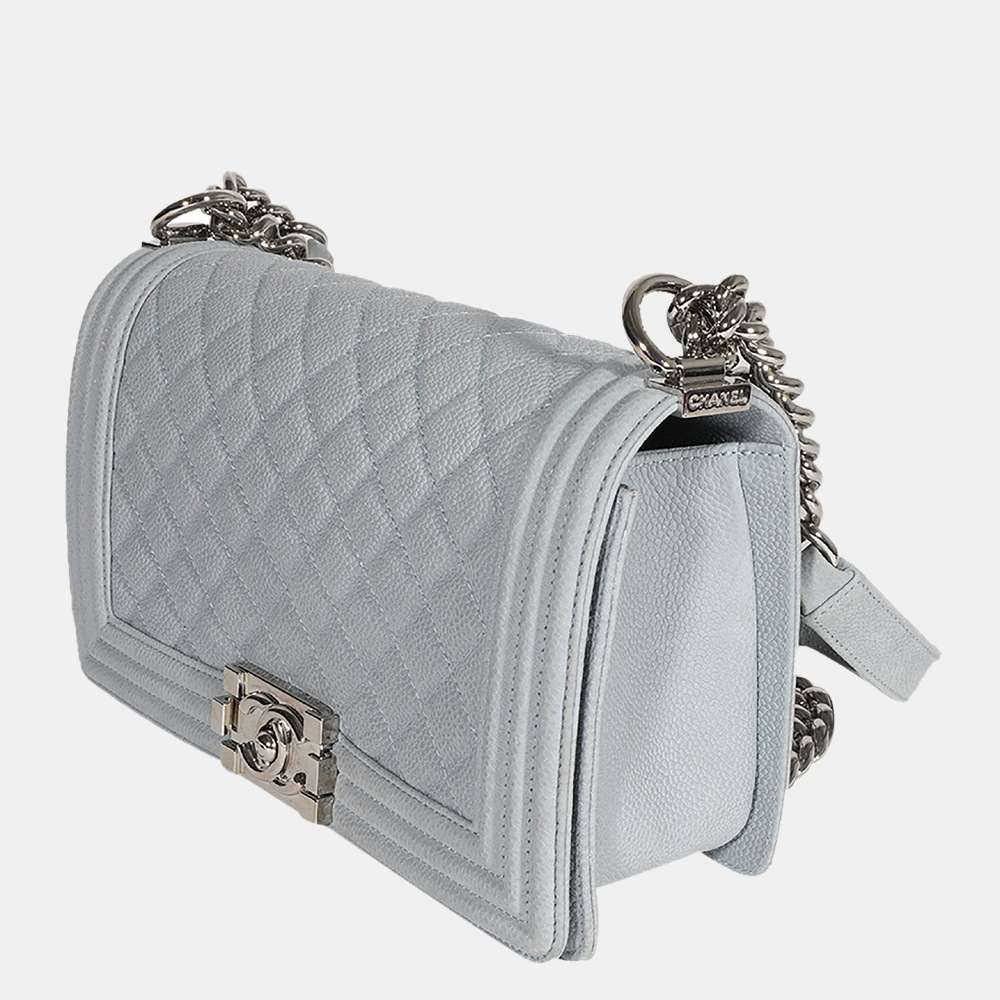 

Chanel Blue Quilted Leather Caviar Old Medium Boy Shoulder Bag