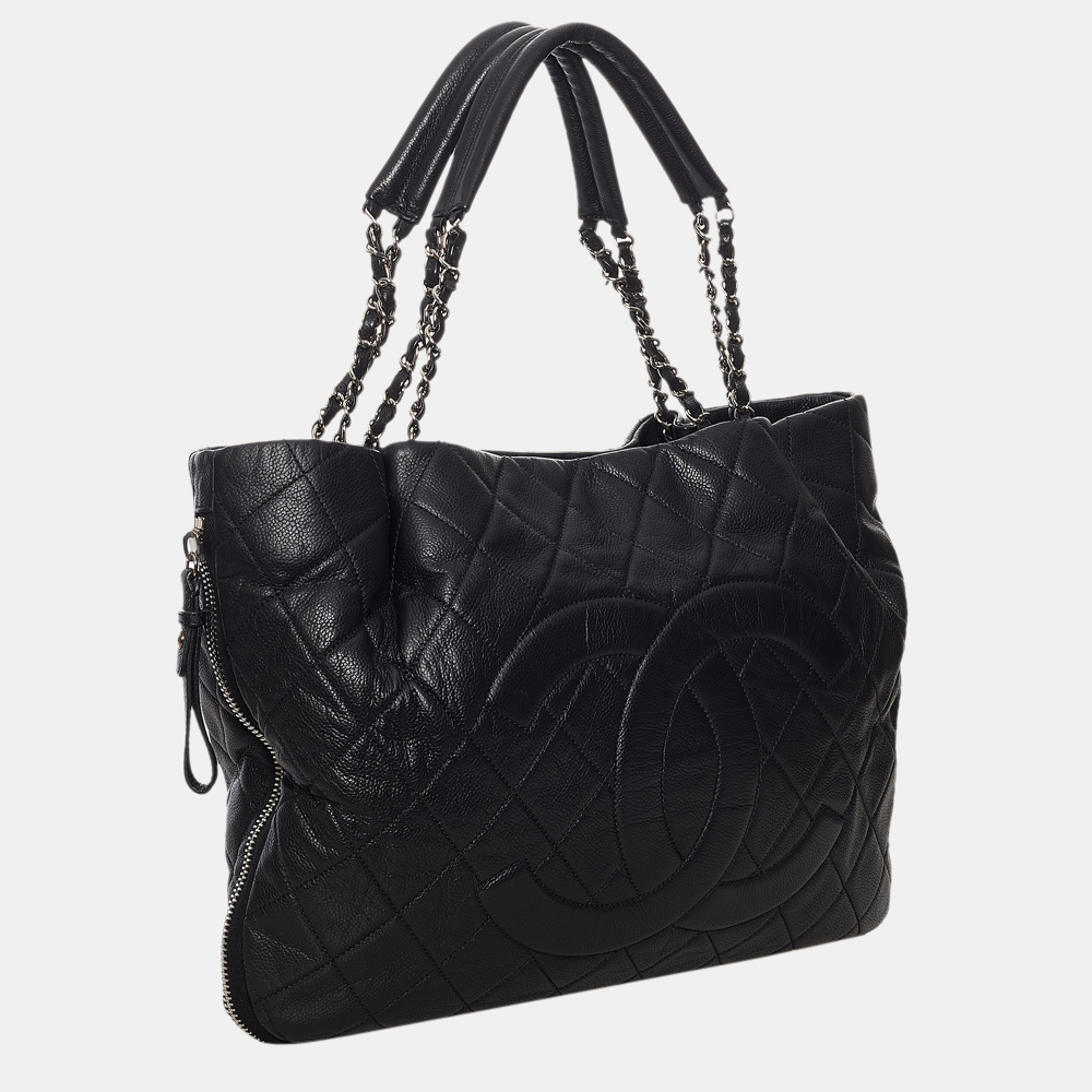 

Chanel Black Caviar Grand Shopping Tote Bag