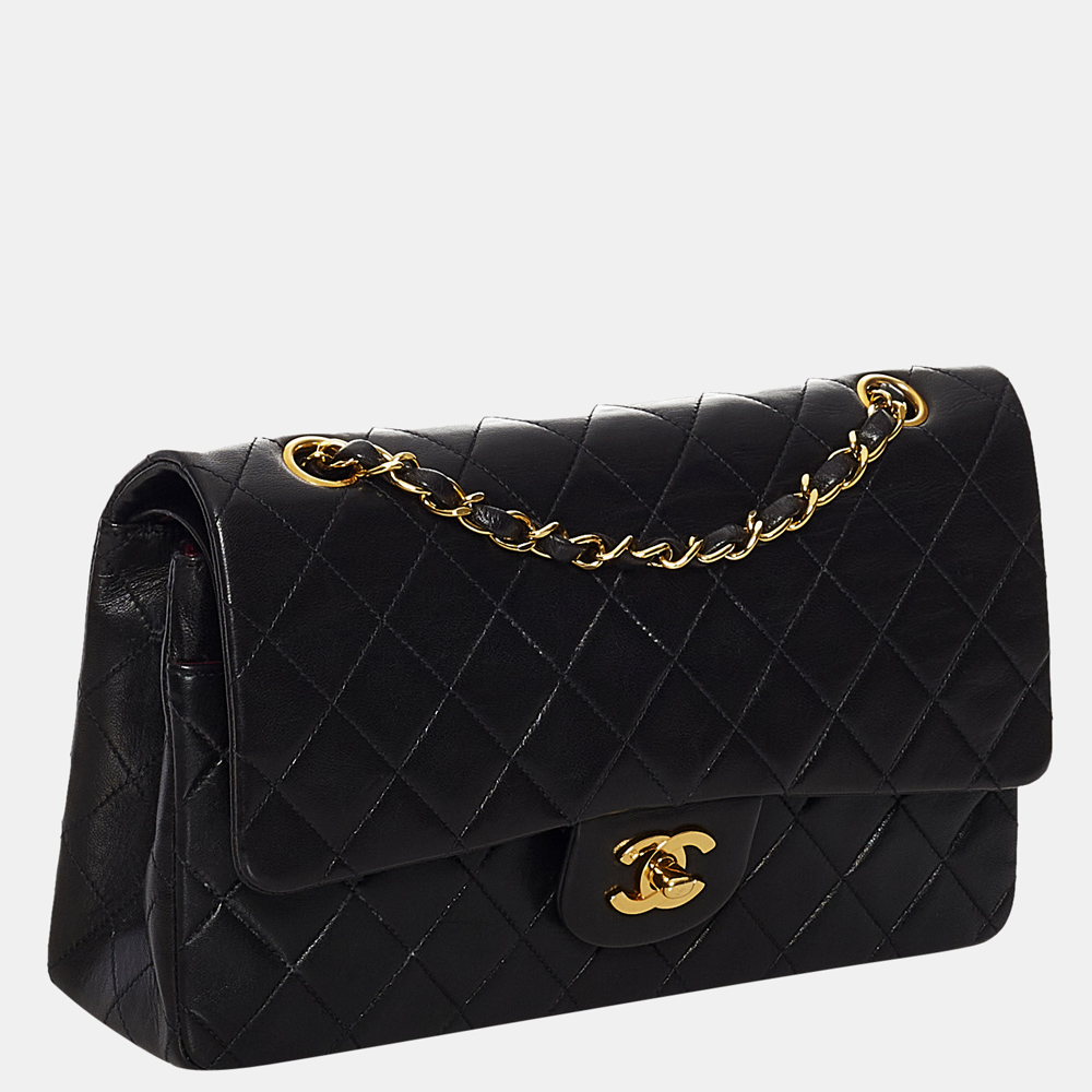 

Chanel Black Medium Classic Lambskin Double Flap Bag