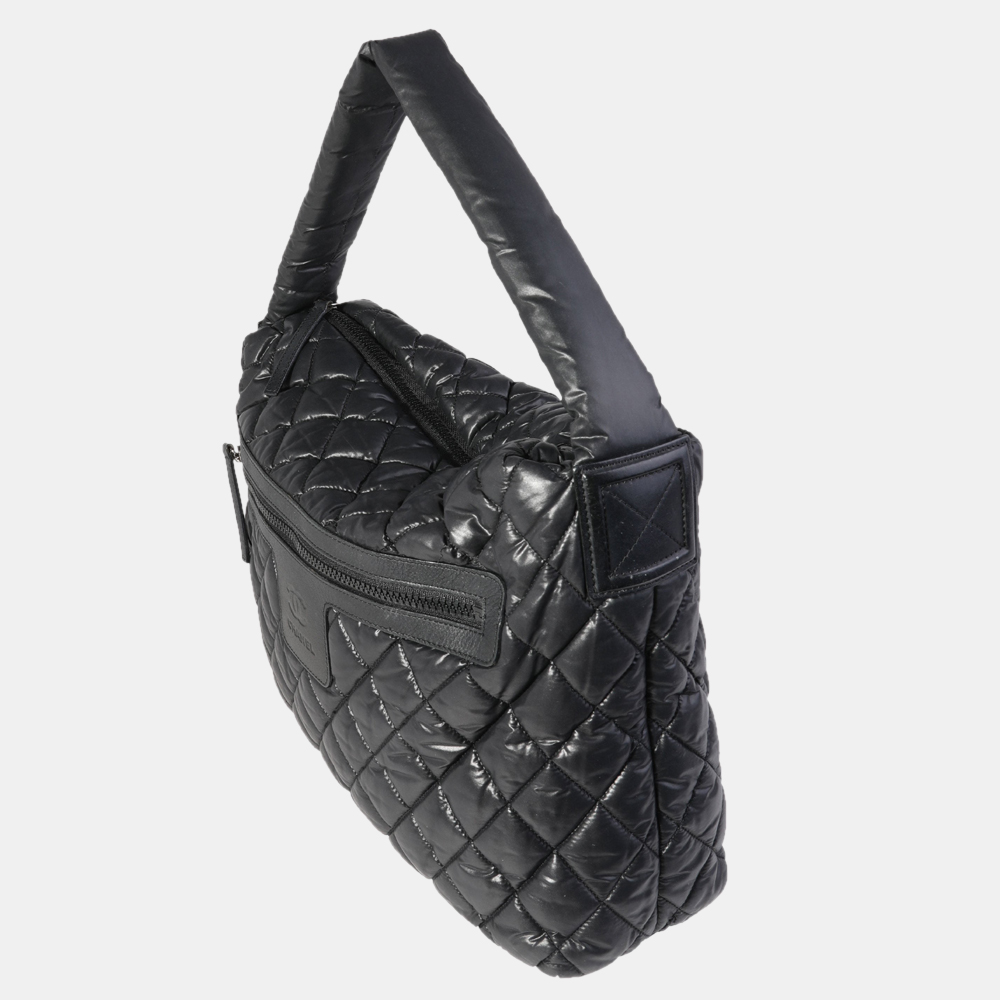 

Chanel Black Nylon Quilted Cocoon Hobo Bag