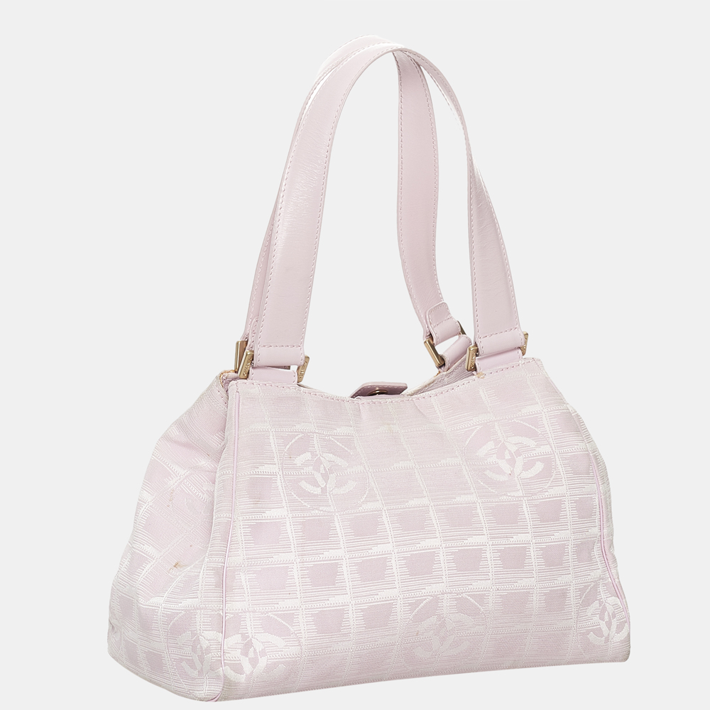 

Chanel Pink New Travel Line Nylon Handbag