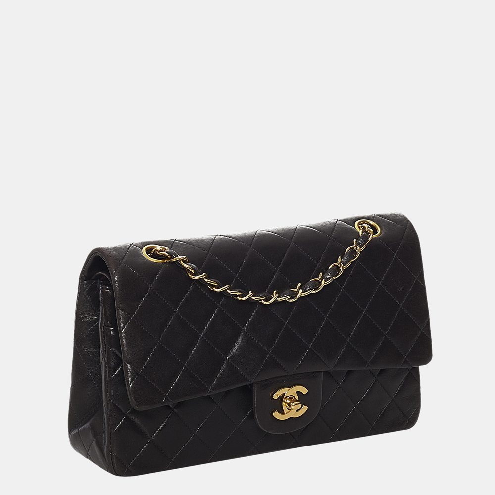 

Chanel Black Medium Classic Lambskin Double Flap Bag