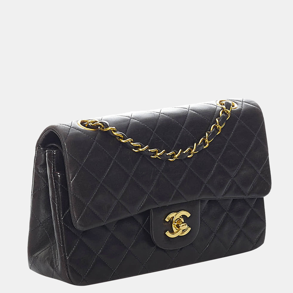 

Chanel Black Small CC Timeless Classic Flap Double