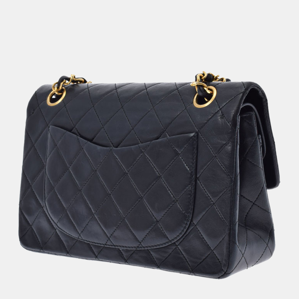 

Chanel Black Leather Classic Double Flap Bag