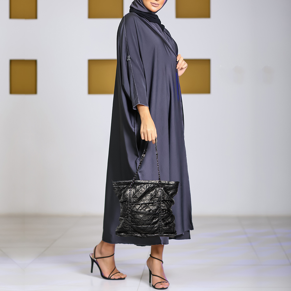 

Chanel Black Quilted Leather Sharpei Tote