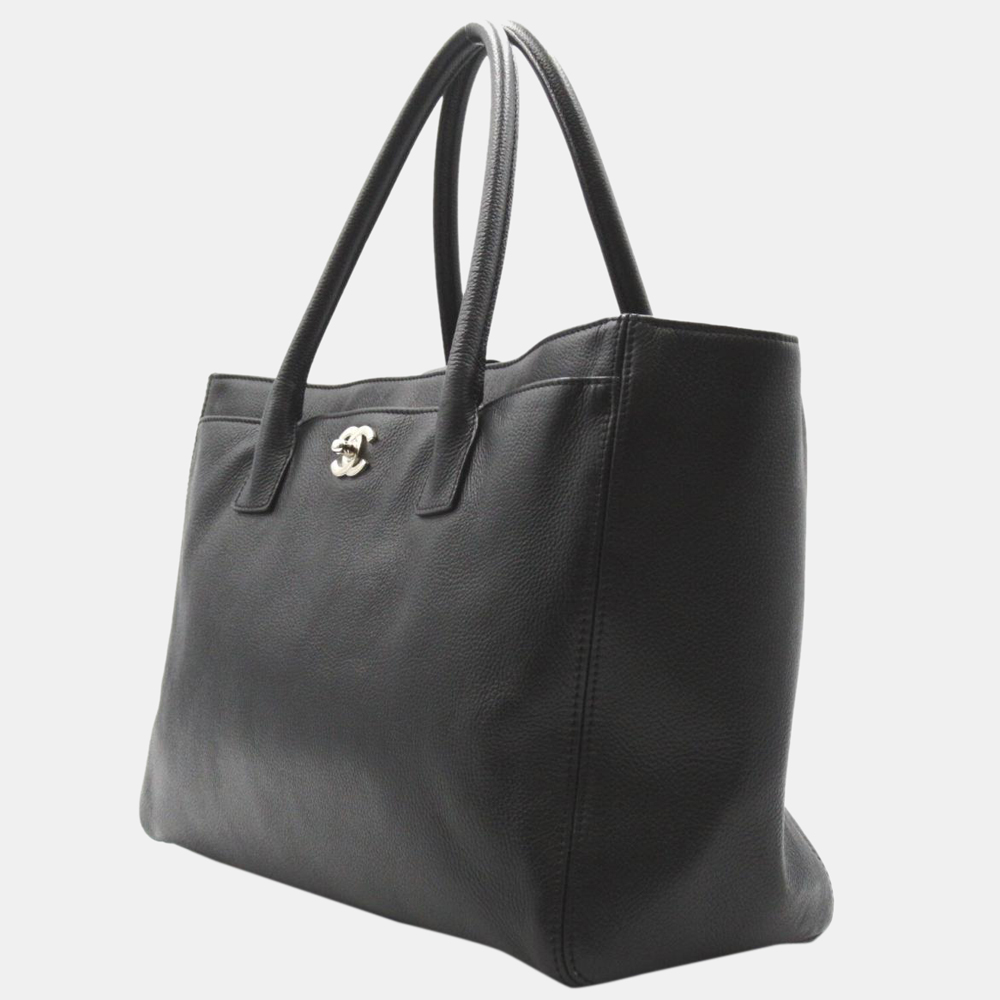 

Chanel Black Leather Executive Cerf Tote Bag