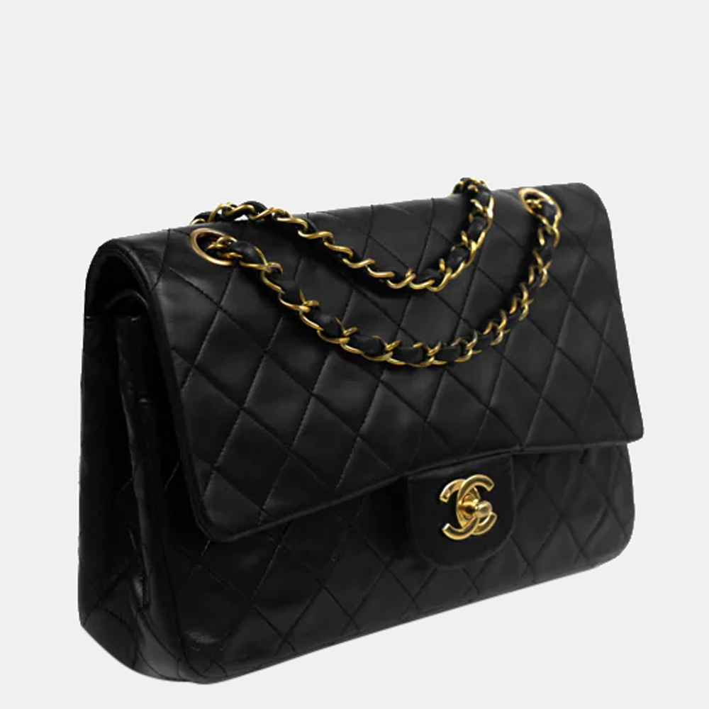 

Chanel Black Leather Classic Double Flap Shoulder Bag