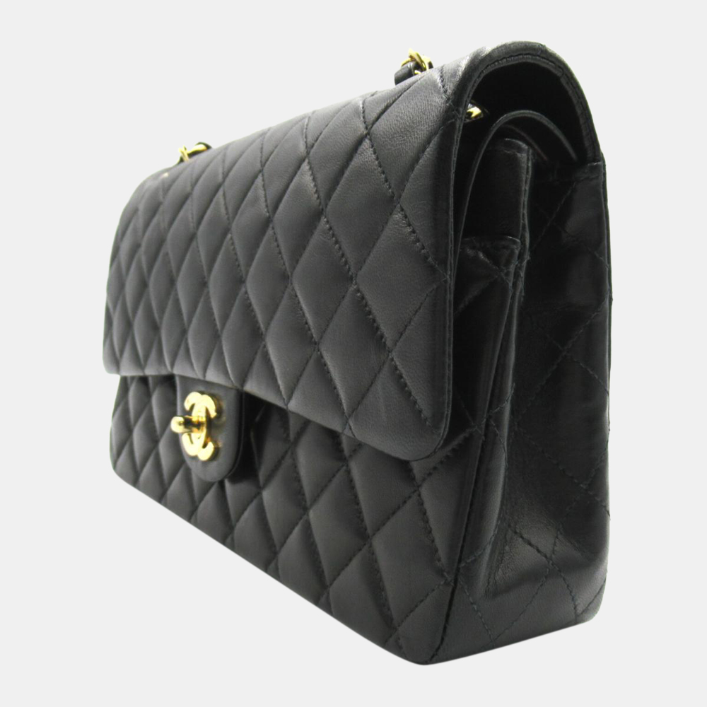 

Chanel Black Caviar Leather Medium Classic Double Flap Shoulder Bag