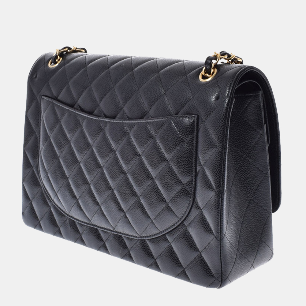 

Chanel Black Caviar Leather Jumbo Classic Double Flap Bag