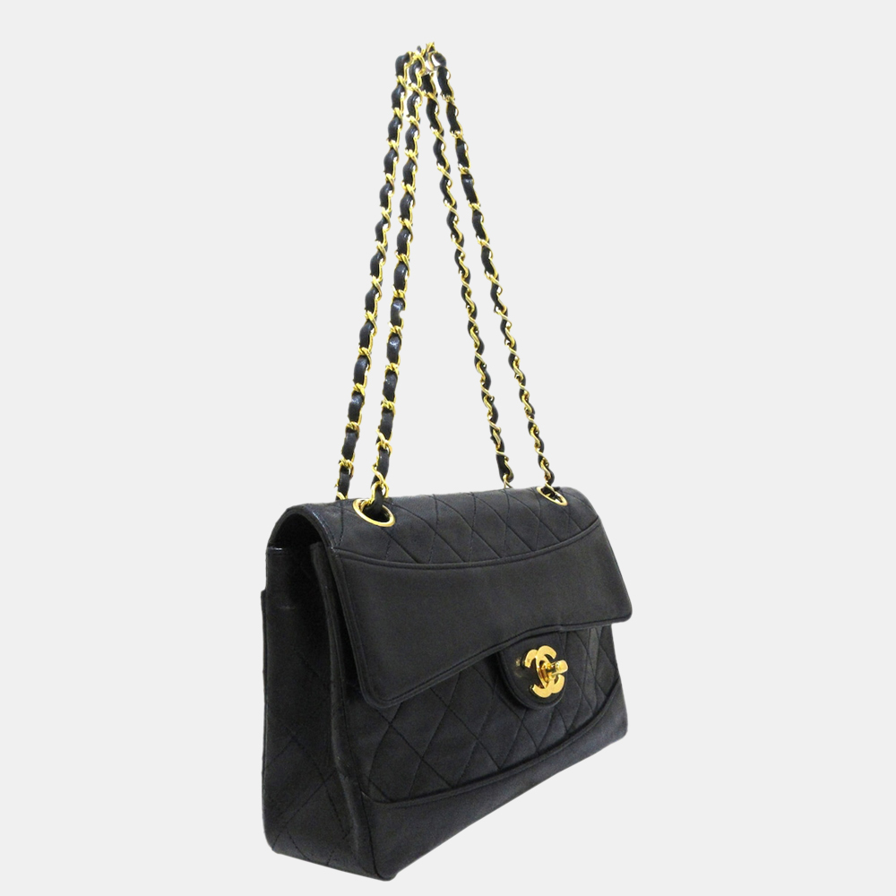 

Chanel Black CC Lambskin Leather Flap Bag