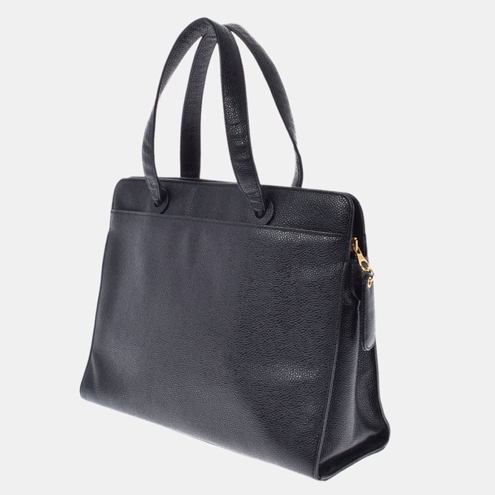 

Chanel Black Caviar Vintage Tote Bag