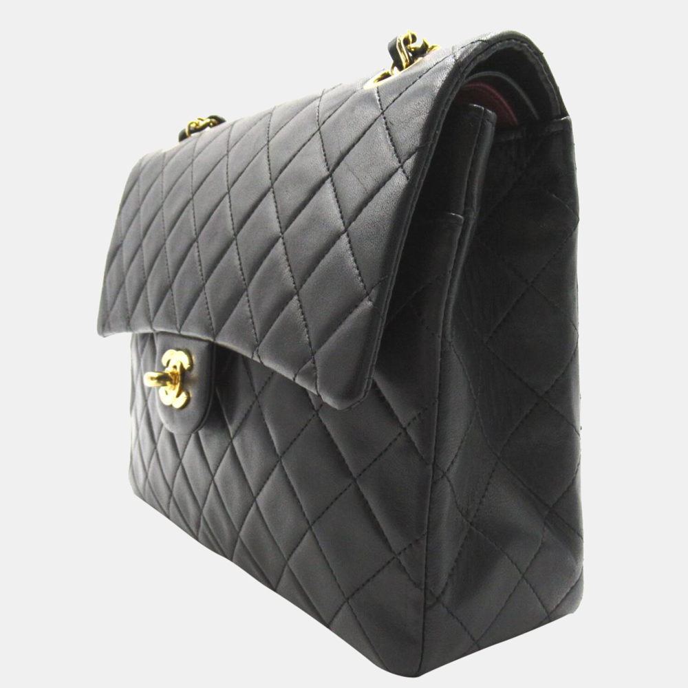 

Chanel Black Leather Medium Classic Double Flap Shoulder Bag
