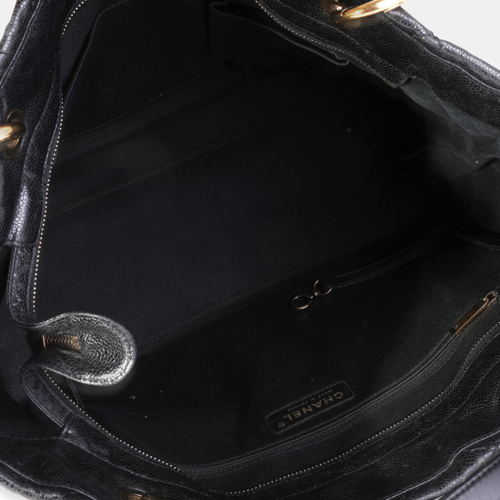 

Chanel Black Glazed Caviar Leather CC Crave Shoulder Bag