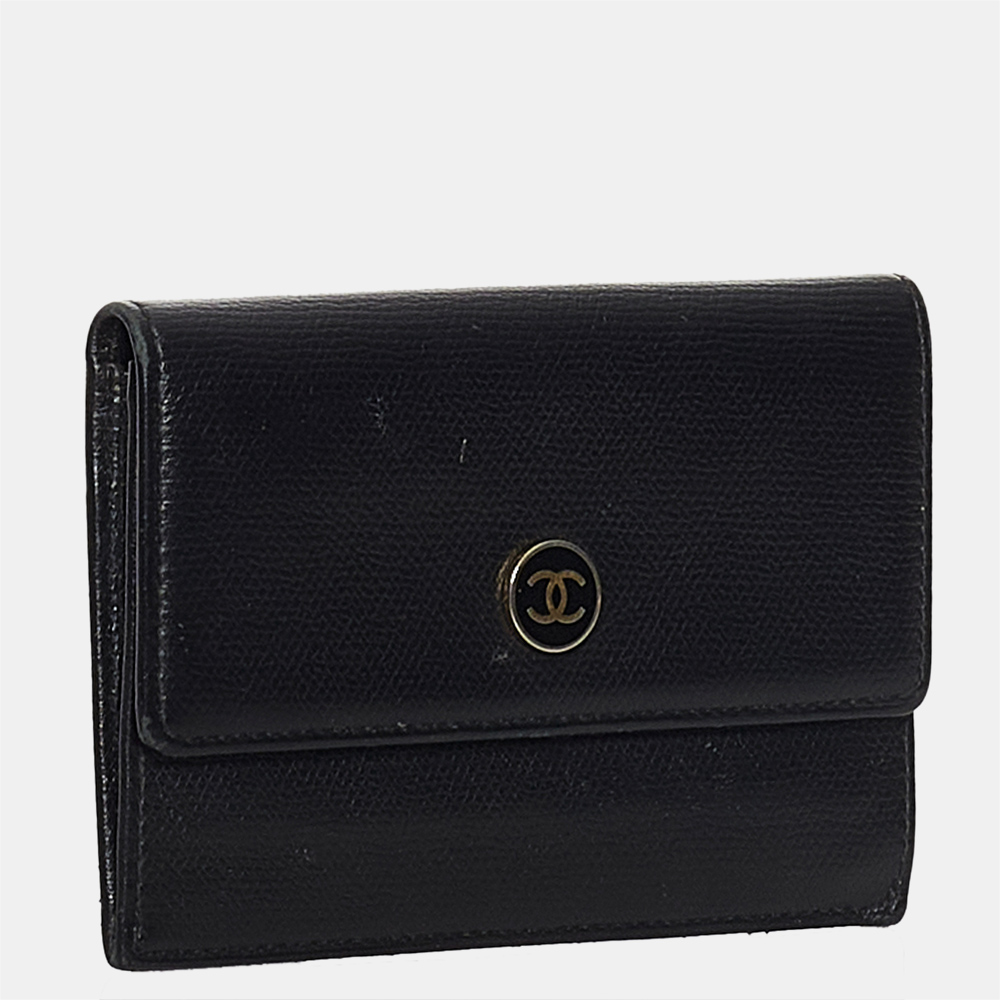 

Chanel Black CC Leather Small Wallet