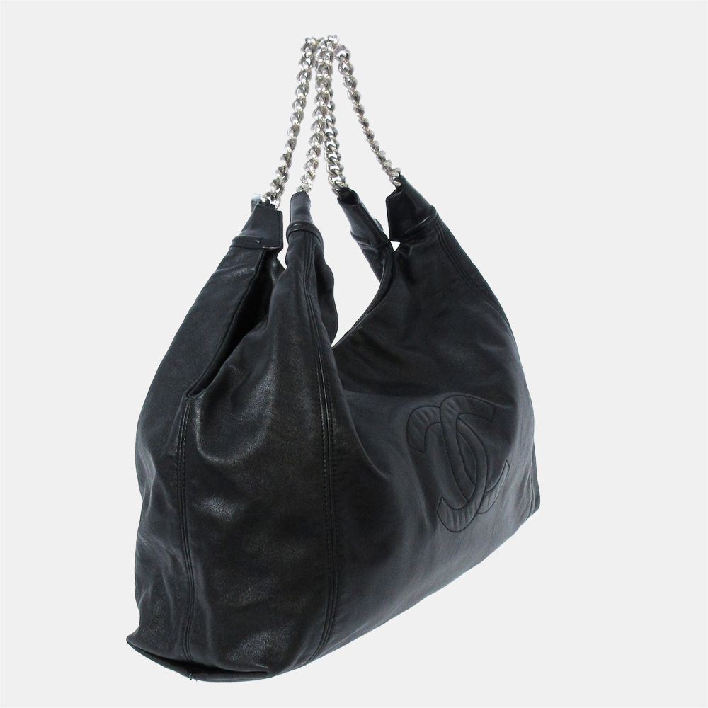 

Chanel Black CC Lambskin Tote Bag