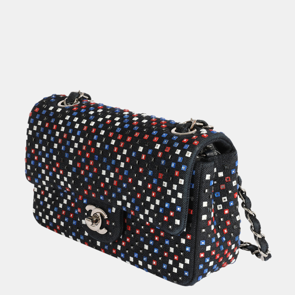 

Chanel Multicolor Denim Mini Rectangular Classic Flap Bag
