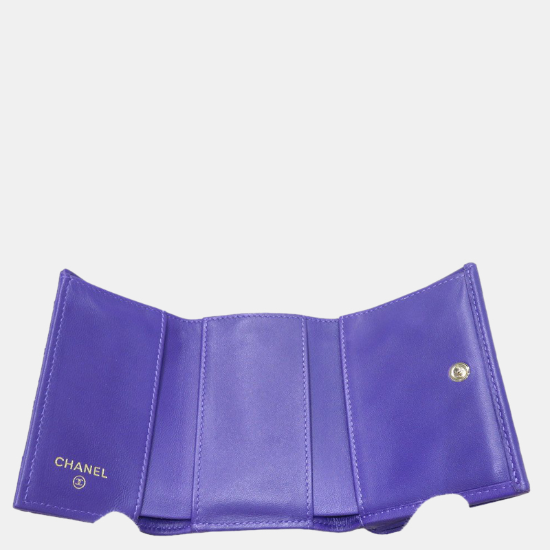

Chanel Purple Lambskin Leather Boy Wallet