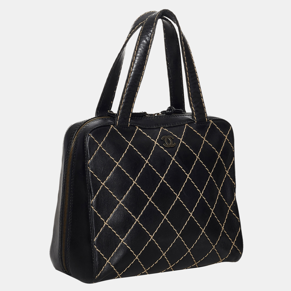 

Chanel Black Wild Stitch Leather Handbag