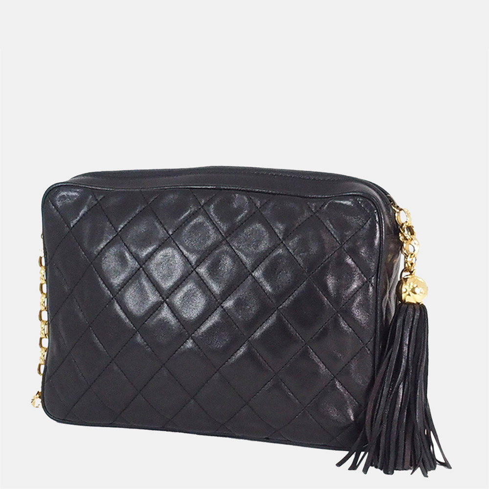 

Chanel Black CC Matelasse Lambskin Crossbody Bag