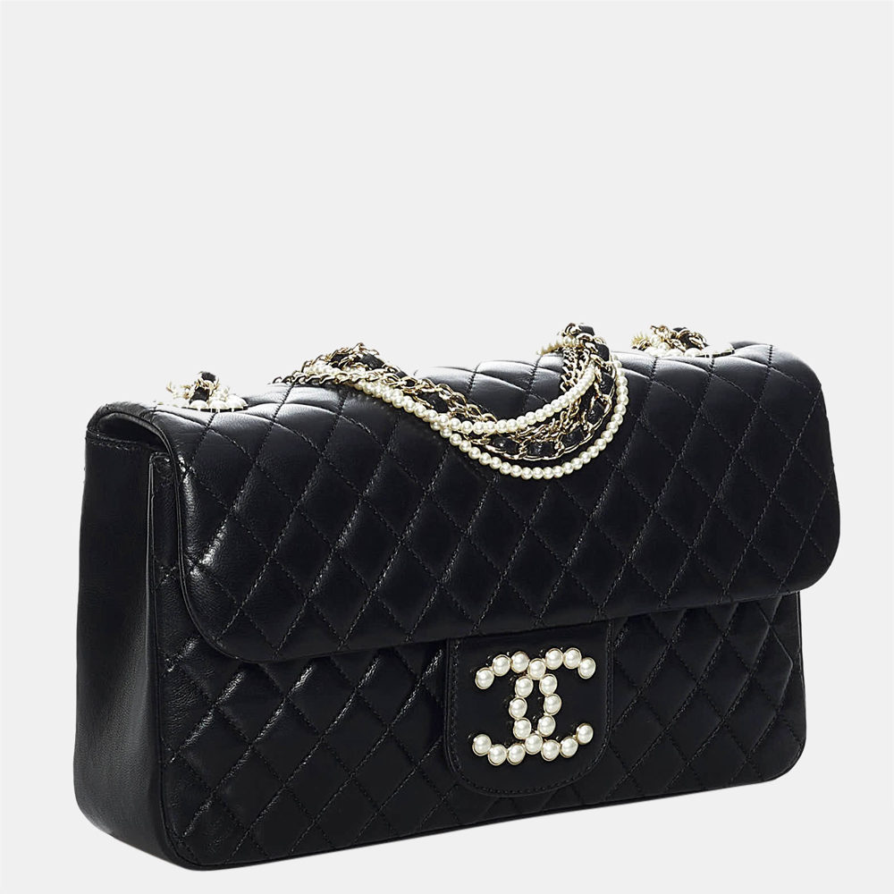 

Chanel Black Medium Westminster Pearl Flap Bag