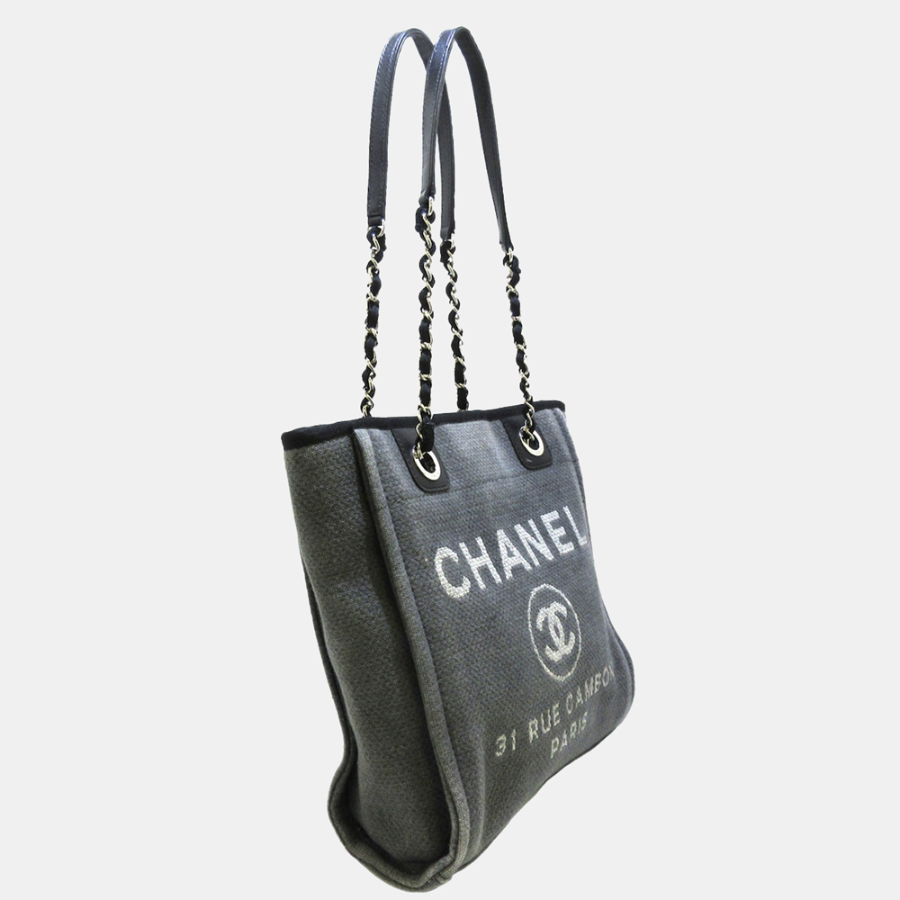 

Chanel Blue Deauville Canvas Tote Bag