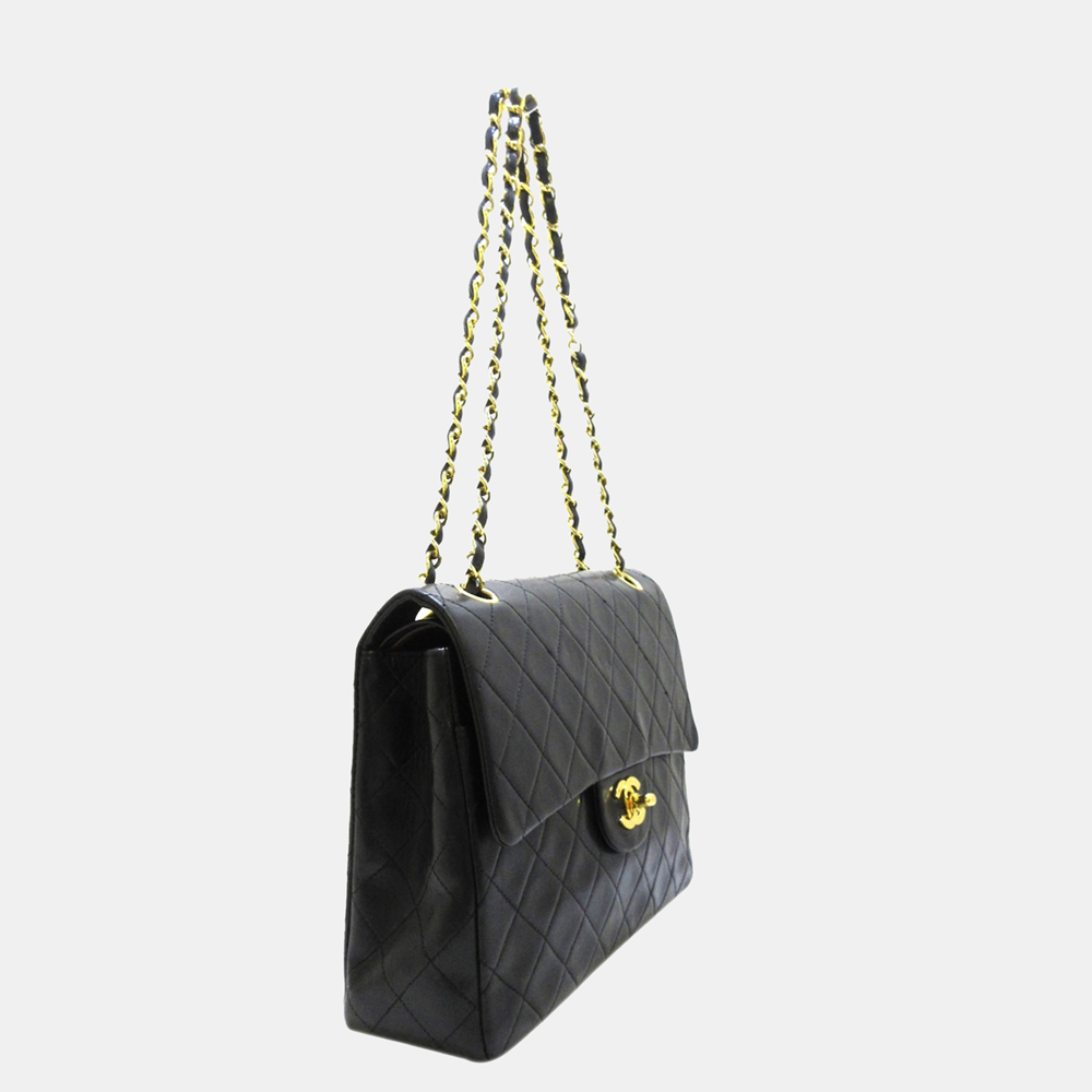 

Chanel Black Classic Lambskin Double Flap Bag