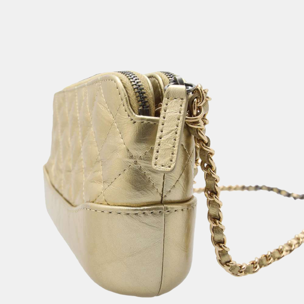 

Chanel Gold Leather Gabrielle Shoulder Bag