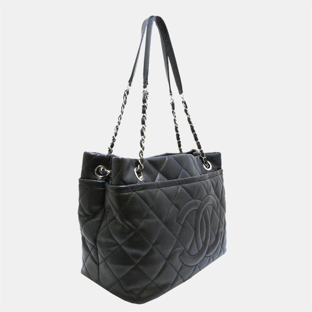 

Chanel Black Caviar Grand Shopping Tote Bag